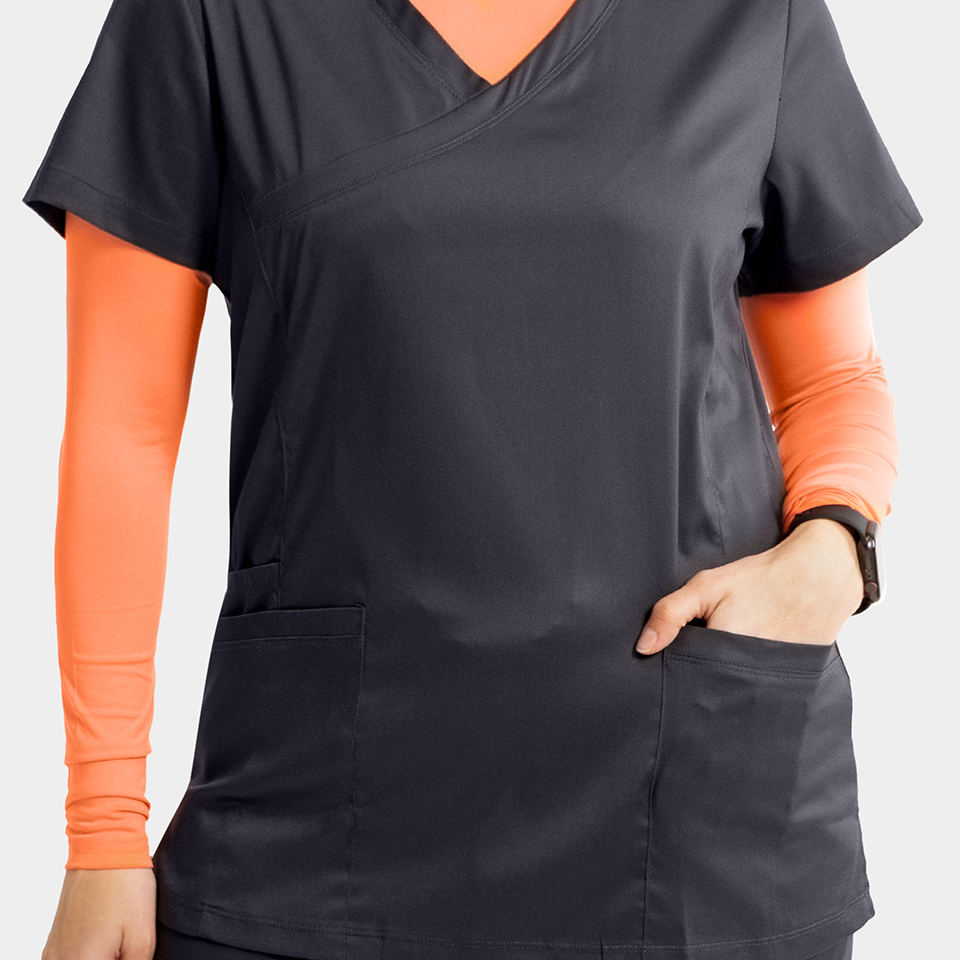 Women's Mock Wrap Knit Side Top | 2803 - Image 4