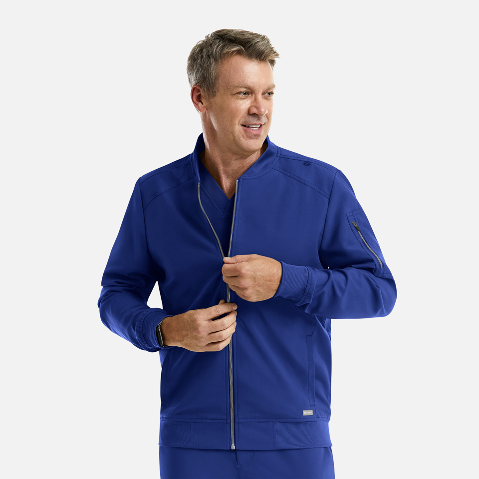Men's Front Zip Warm-Up Jacket | 5861 - Image 1