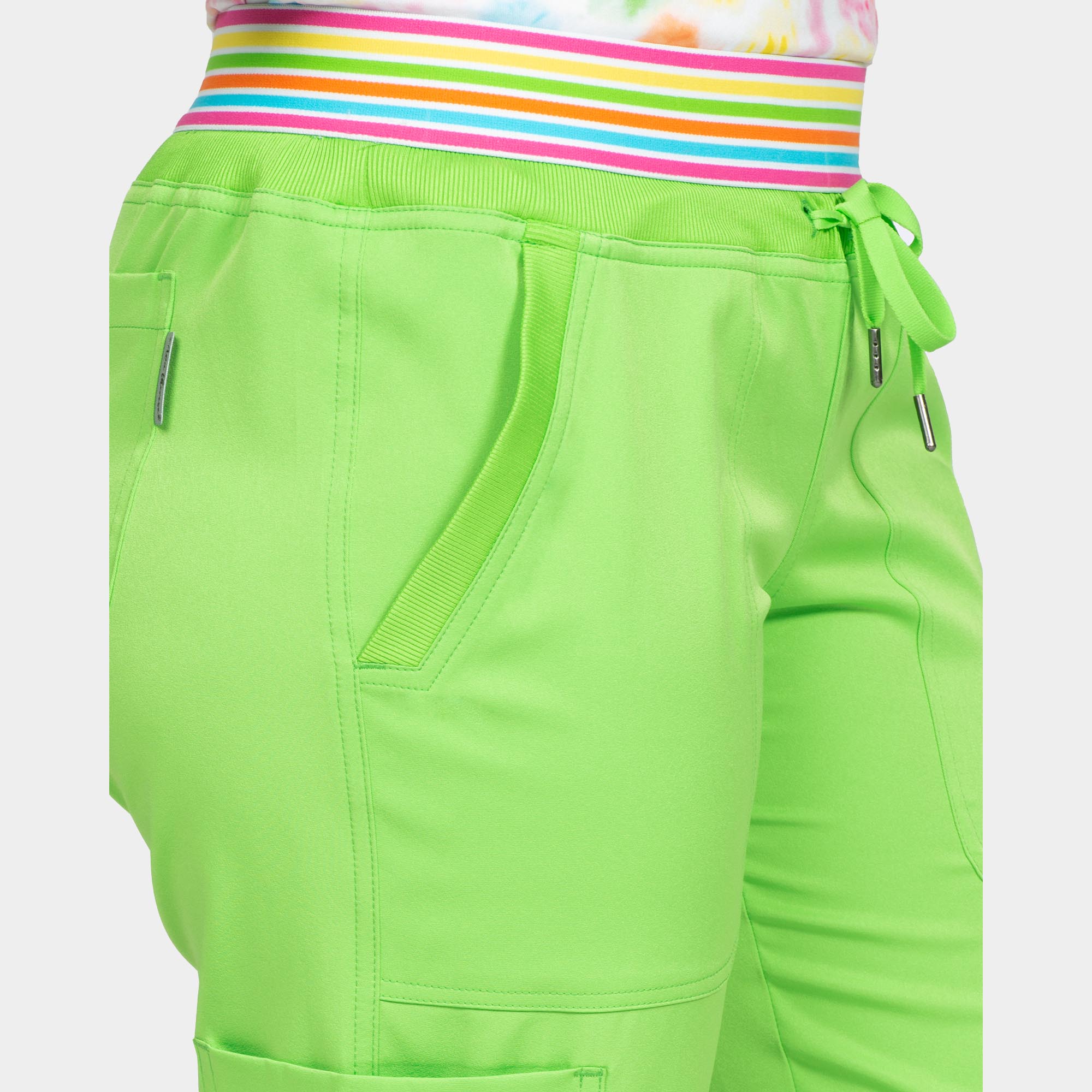 Zavate Lizzie Jogger Pant 3035 Electric Green 03 Lizzie Jogger Pant - Petite Length | 3035P - Cincy Scrubs